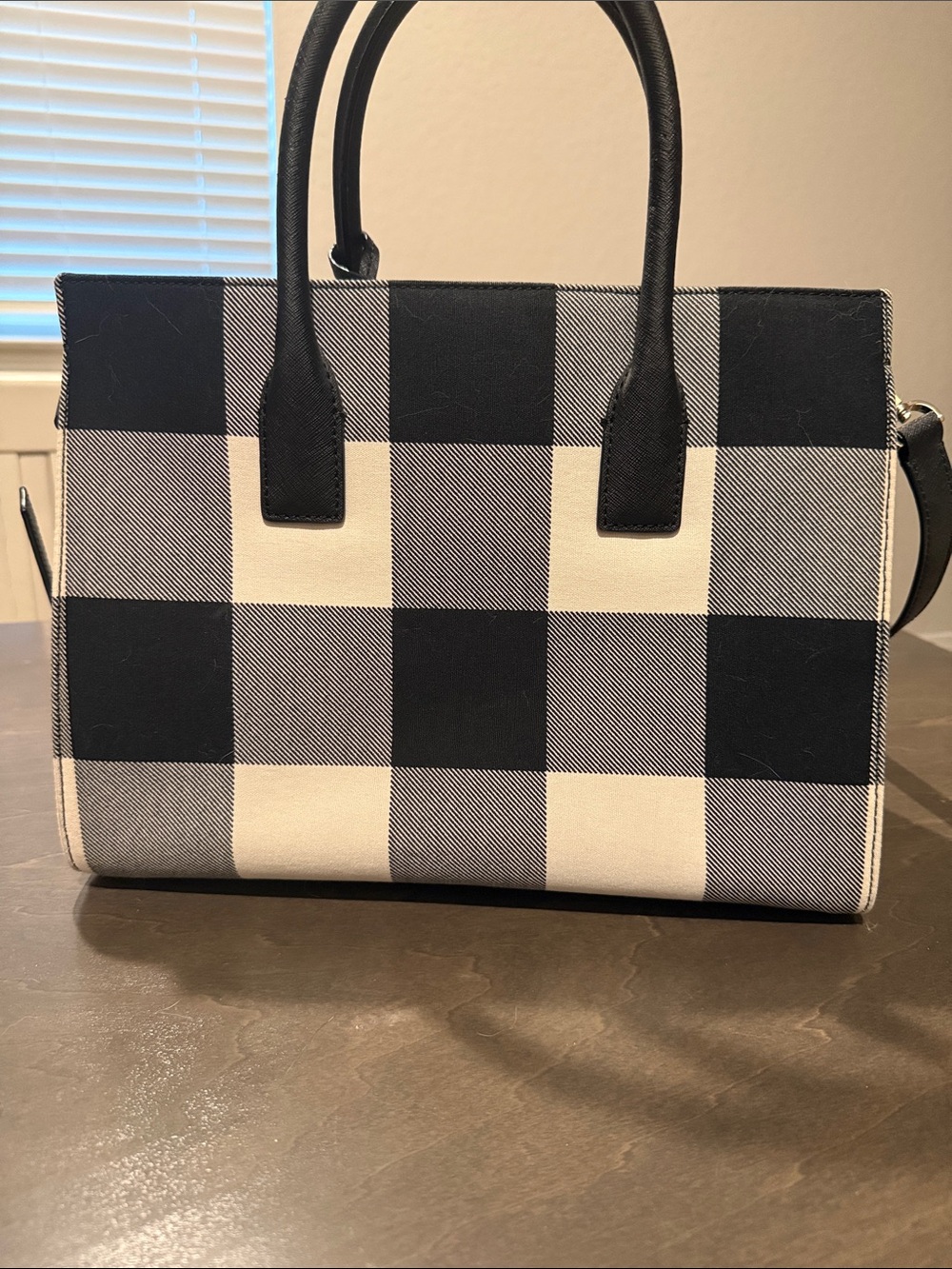 kate spade Black & White Plaid Satchel - Picture 2 of 8
